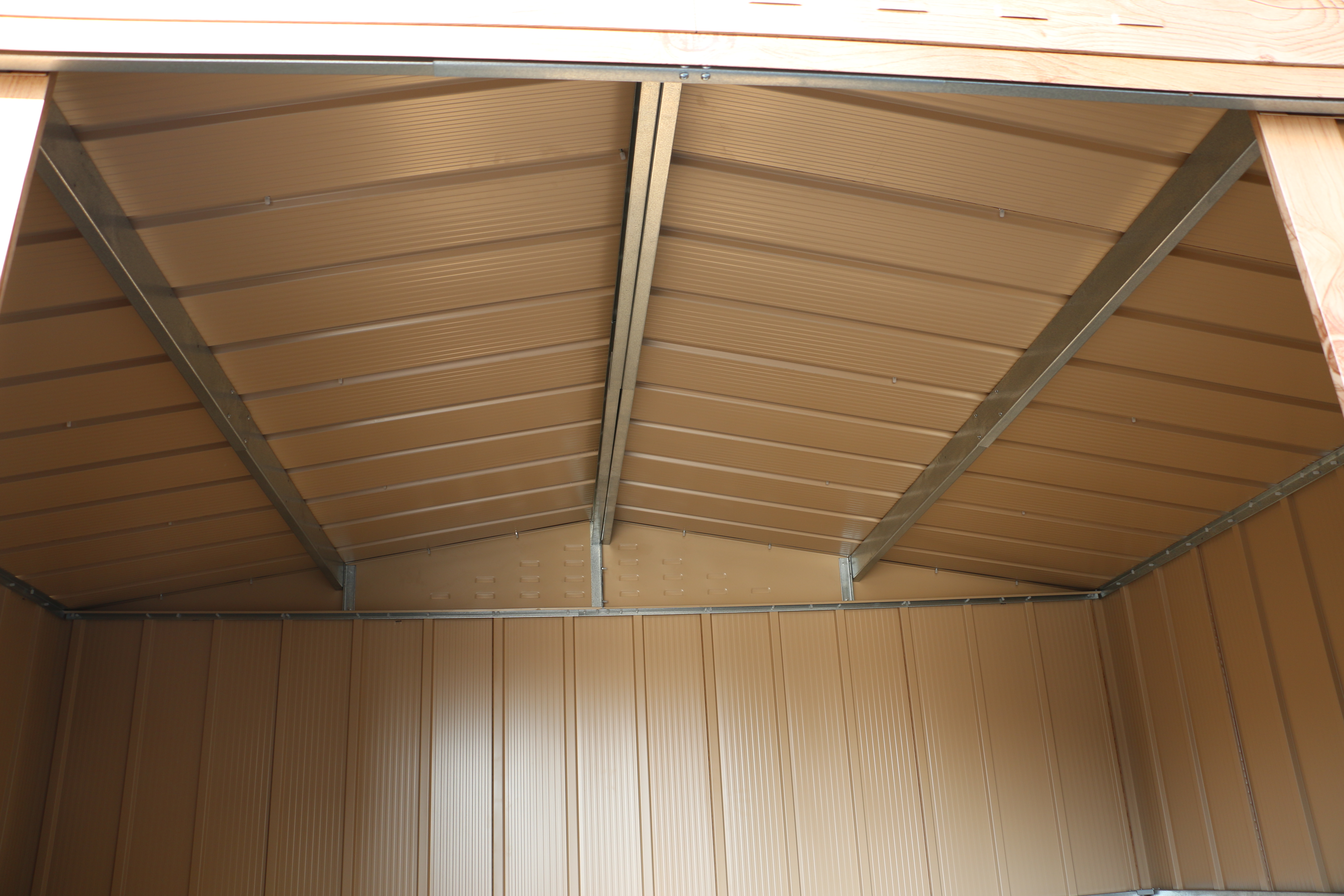 Voir la diapositive 4 : DURAMAX Abri de jardin métal - Imitation bois - 7,75m²