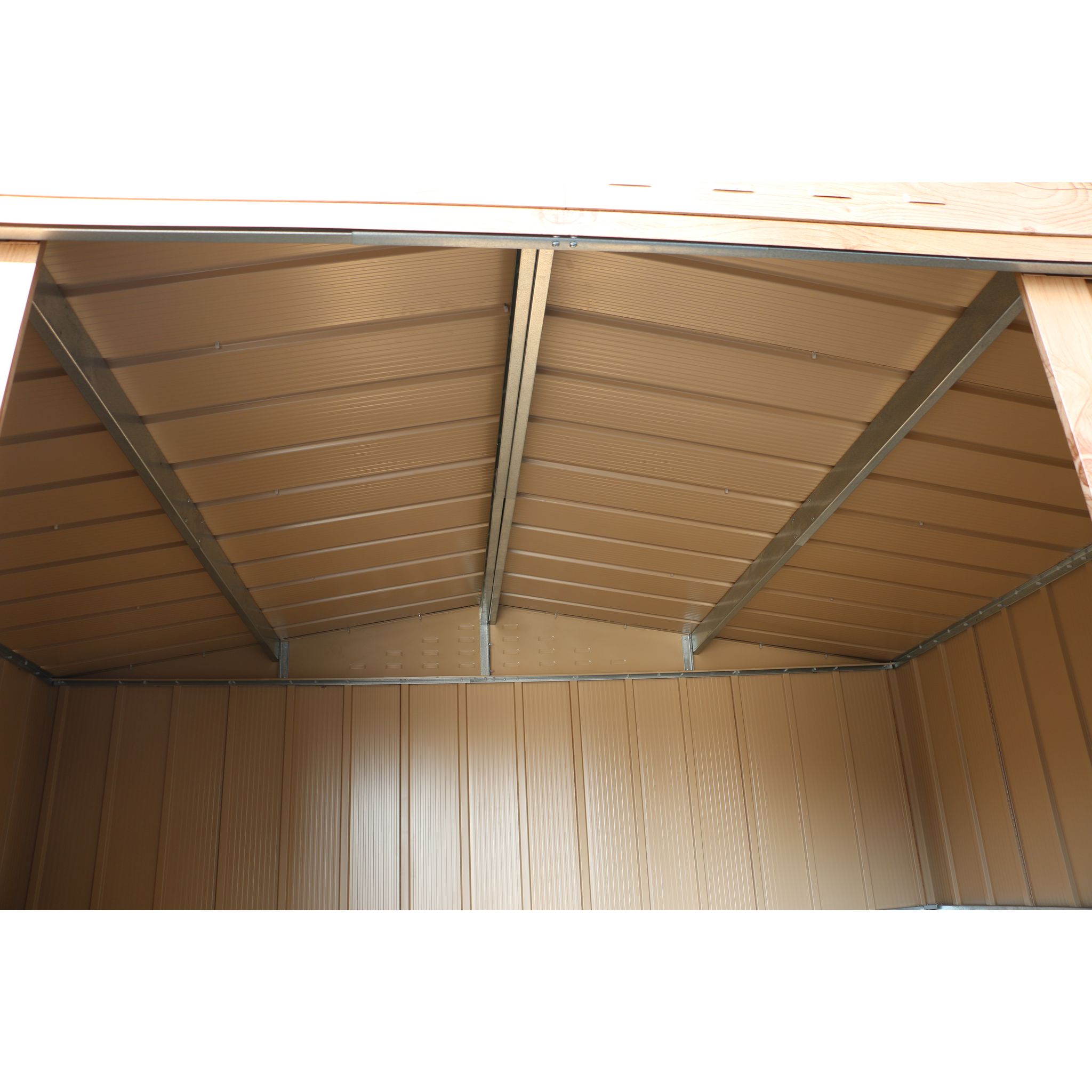 Voir la diapositive 4 : DURAMAX Abri de jardin métal - Imitation bois - 7,75m²