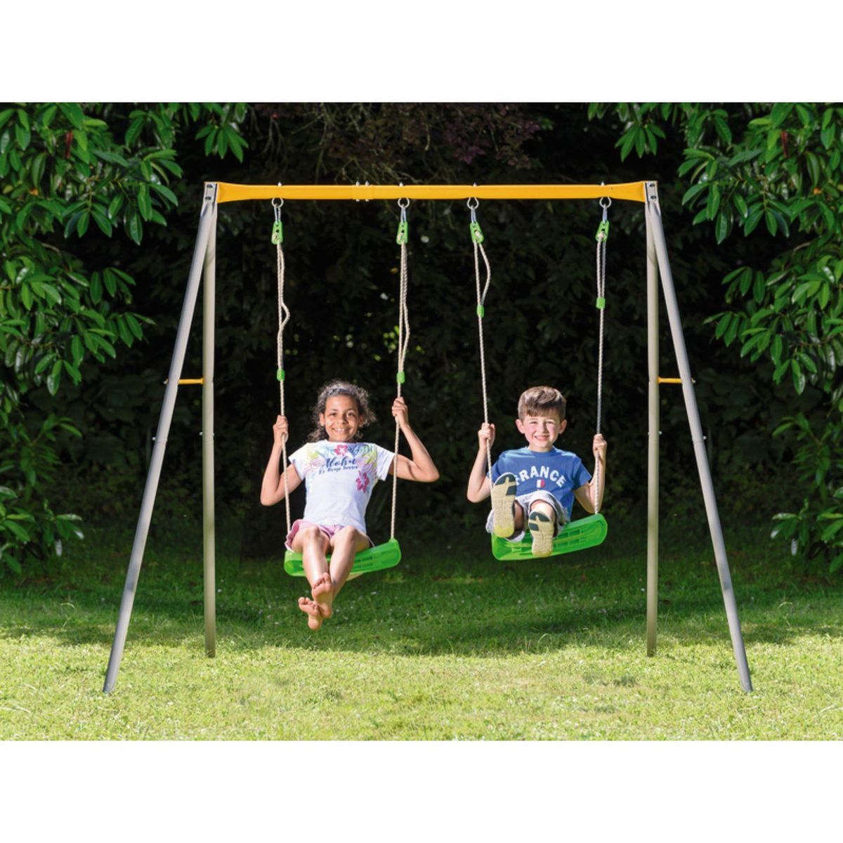 ALEO BY TRIGANO Portique balançoire - Métal - H1,90m - DUETTO