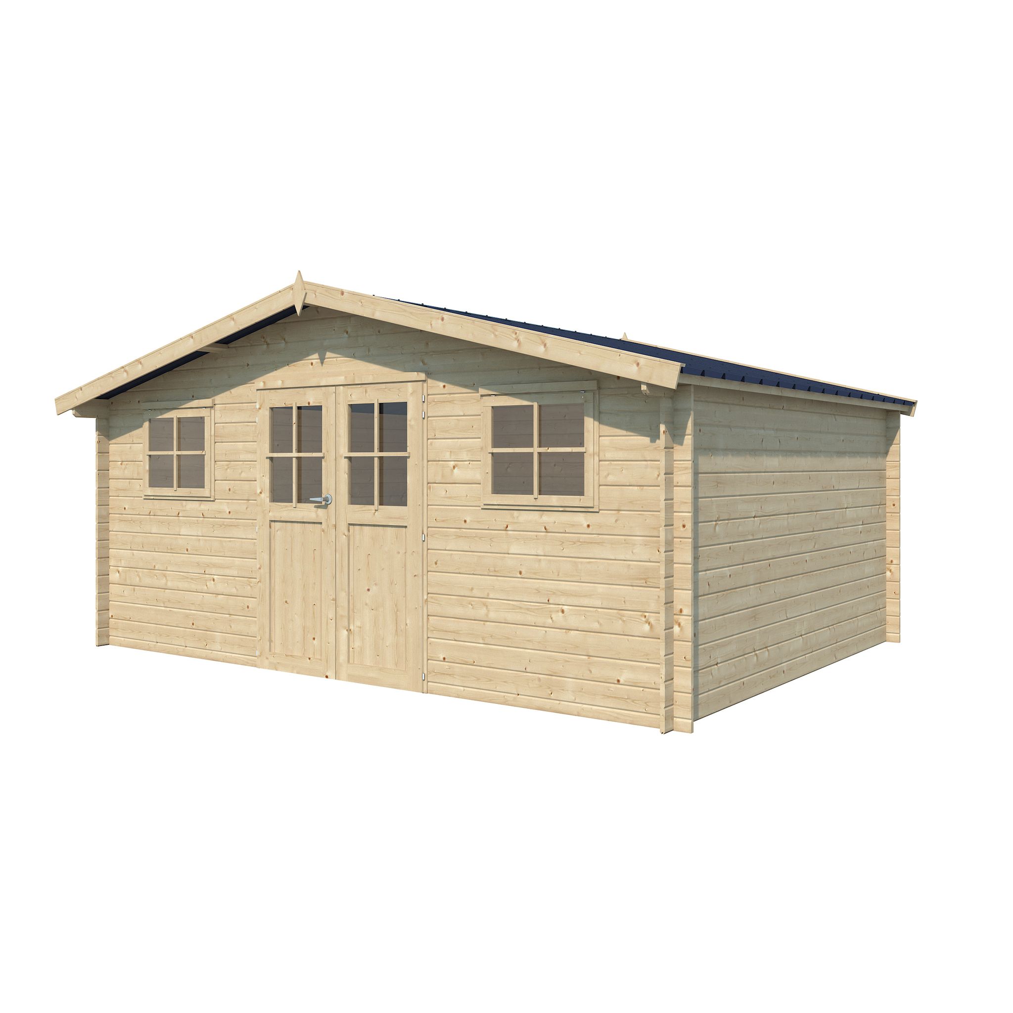 Voir la diapositive 2 : GARDENAS Abri de jardin bois - 17,2m² - NINO
