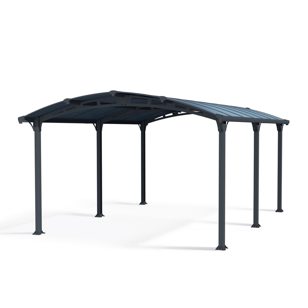Carport en aluminium ARCADIA 5000 - 18 m² - Gris