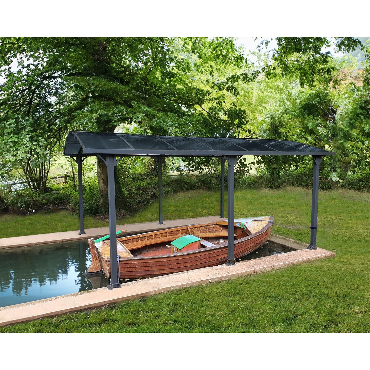 Carport en aluminium ARCADIA 5000 - 18 m² - Gris