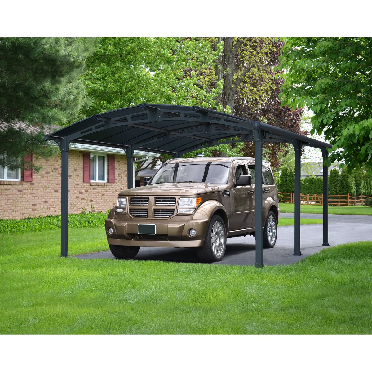 Carport en aluminium ARCADIA 5000 - 18 m² - Gris