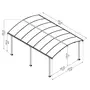 Carport en aluminium ARCADIA 5000 - 18 m² - Gris