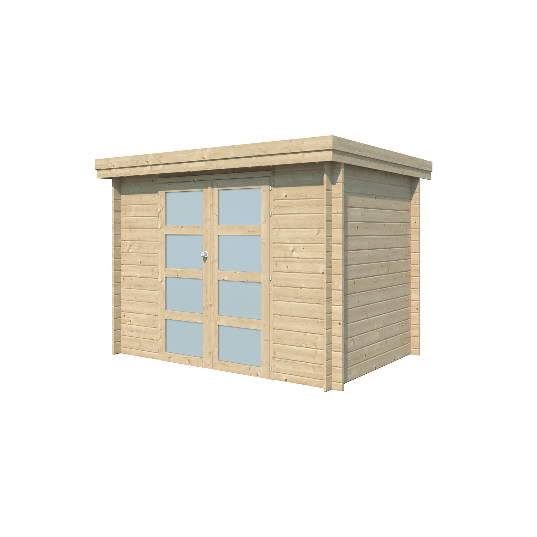 Voir la diapositive 2 : GARDENAS Abri de jardin bois - Toit plat - 4,83m² - APETINA