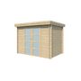 Voir la diapositive 2 : GARDENAS Abri de jardin bois - Toit plat - 4,83m² - APETINA