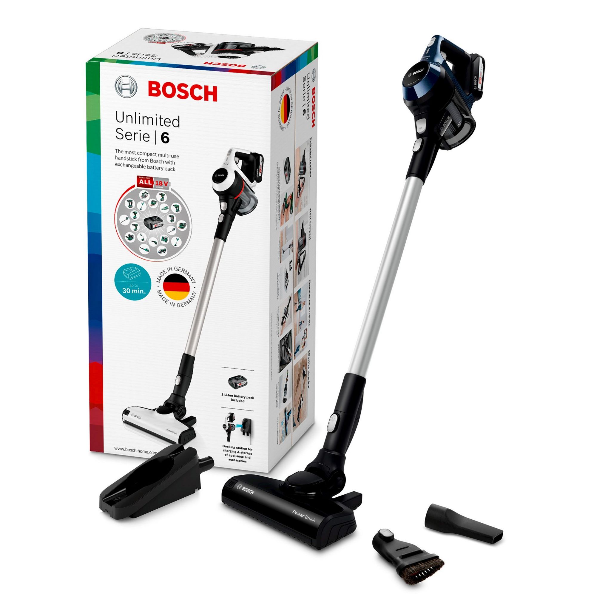 Voir la diapositive 12 : BOSCH Aspirateur balai - BCS611P4A