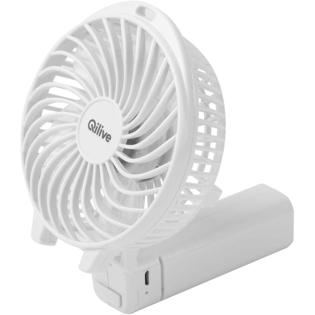 QILIVE Ventilateur de table rechargeable Q.5942 Blanc