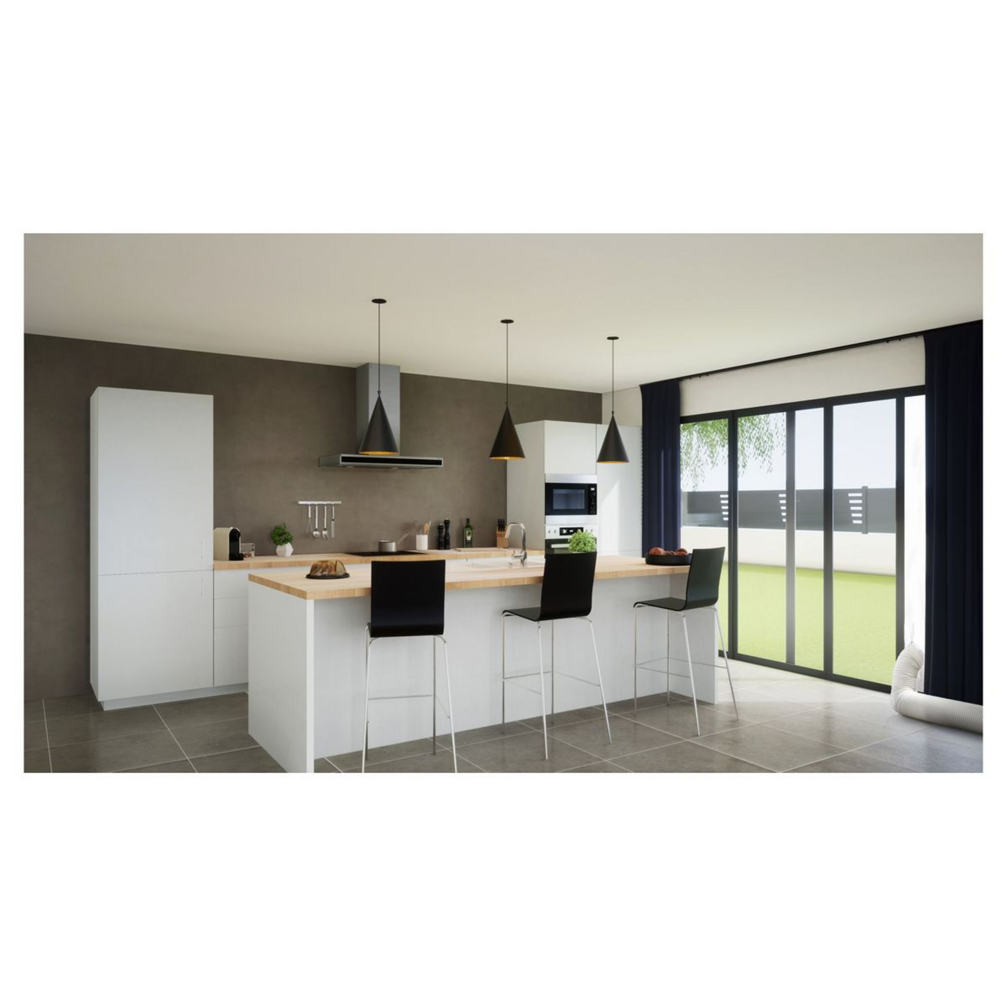 Voir la diapositive 2 : SANEO Kit de calfeutrage porte 2241-Blanc