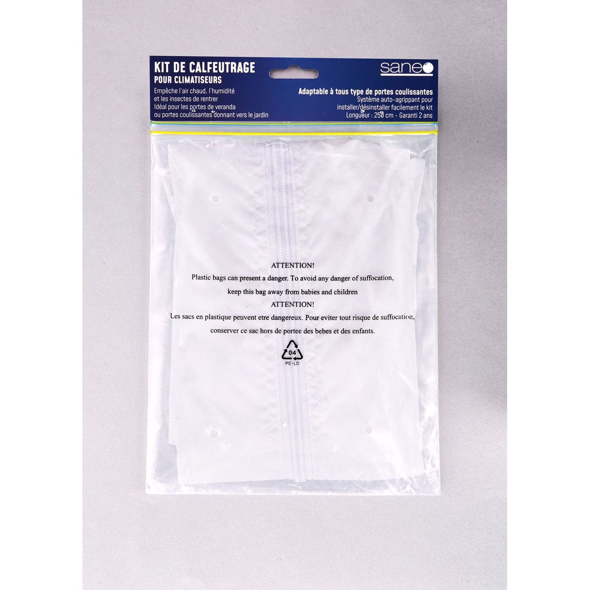 Voir la diapositive 5 : SANEO Kit de calfeutrage porte 2241-Blanc