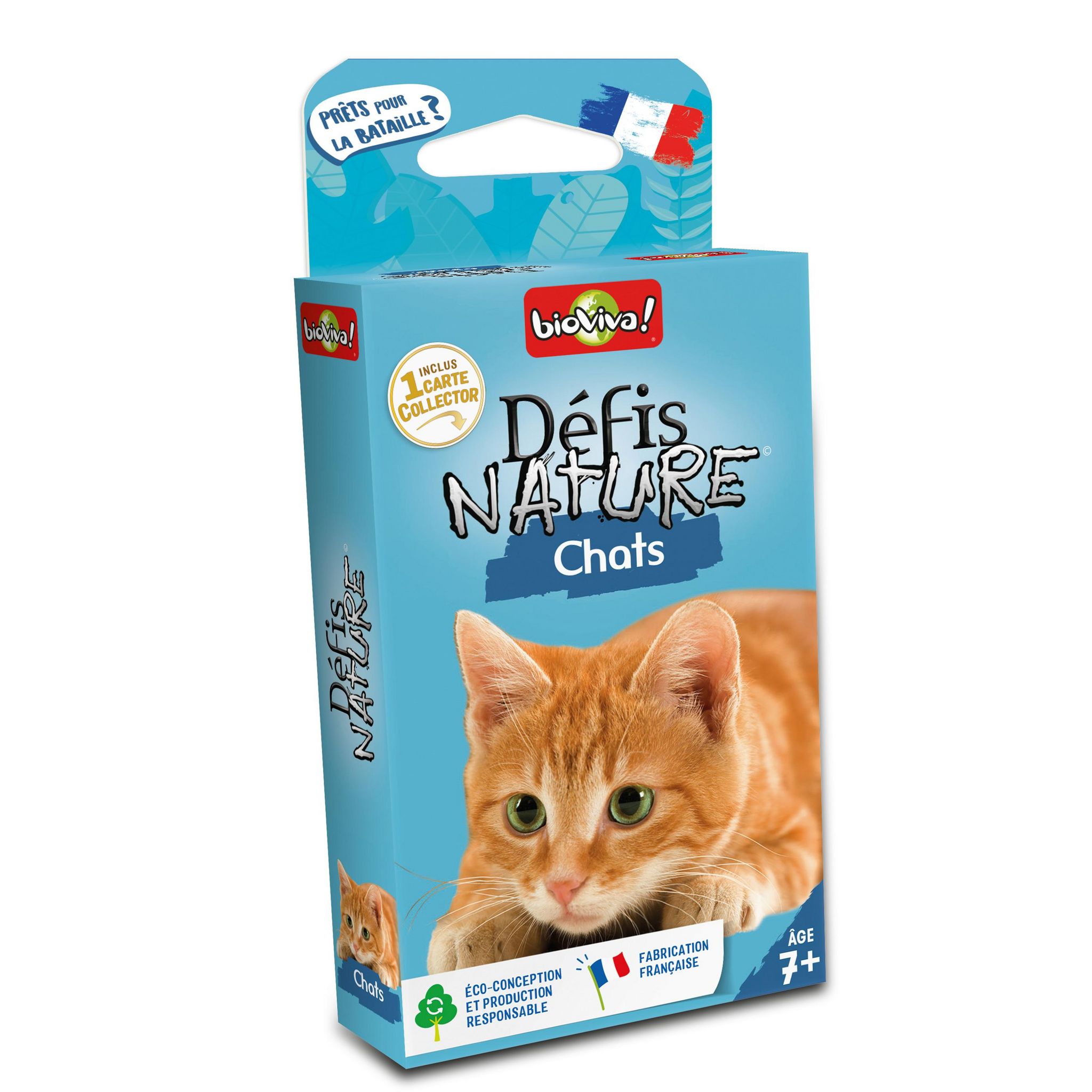 Voir la diapositive 2 : BIOVIVA Pack cartes Défi Nature Chats inclus une carte collector