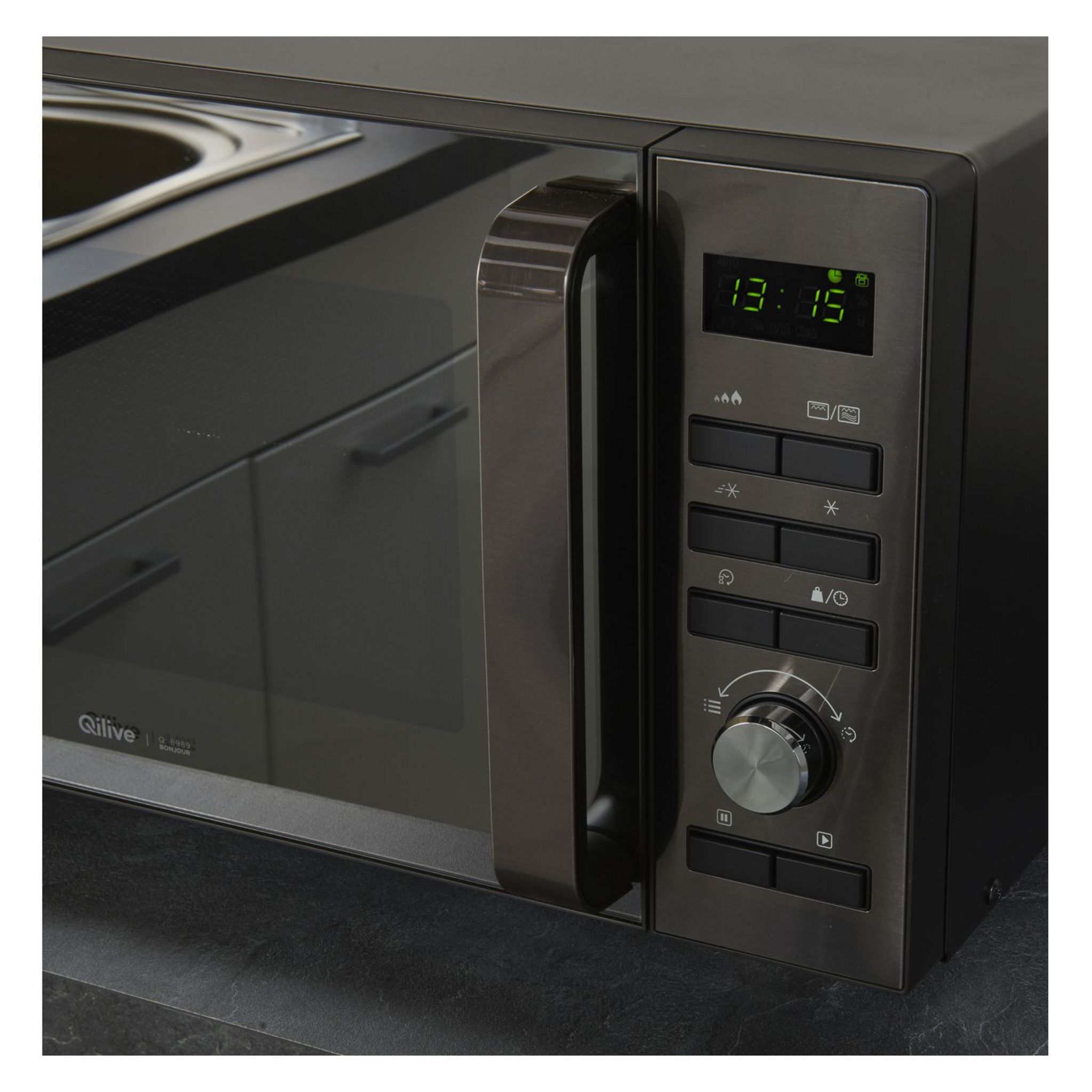 Voir la diapositive 5 : QILIVE Micro-ondes Grill Q.6989 - 900 W - Capacité 23 L - Noir