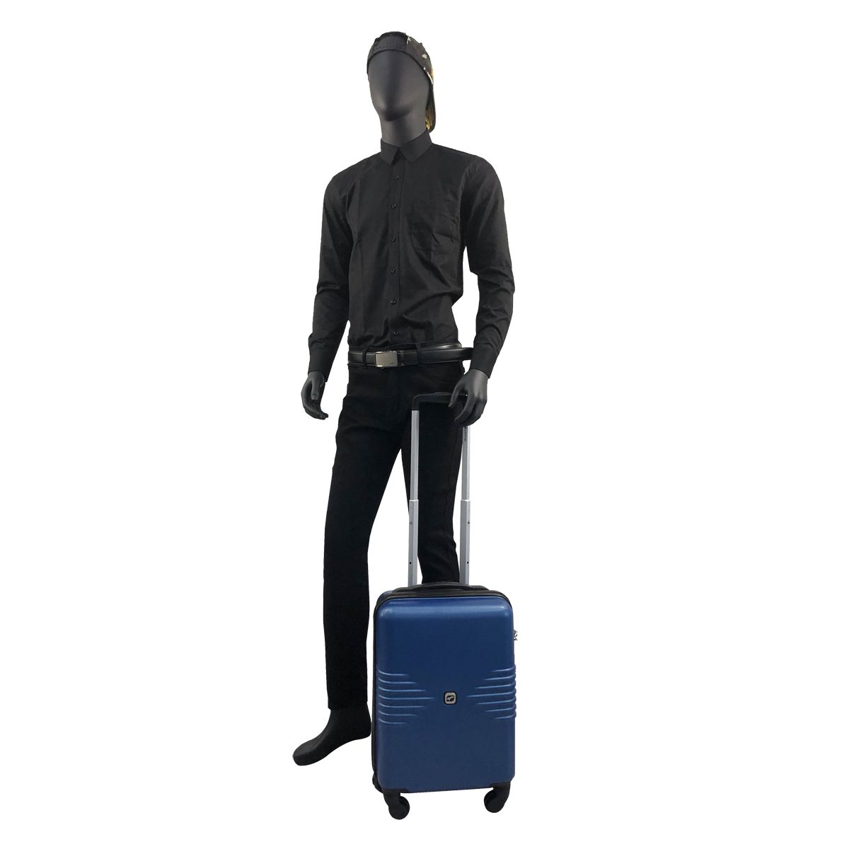 AIRPORT Valise cabine rigide bleue Sismik 50x34x20cm
