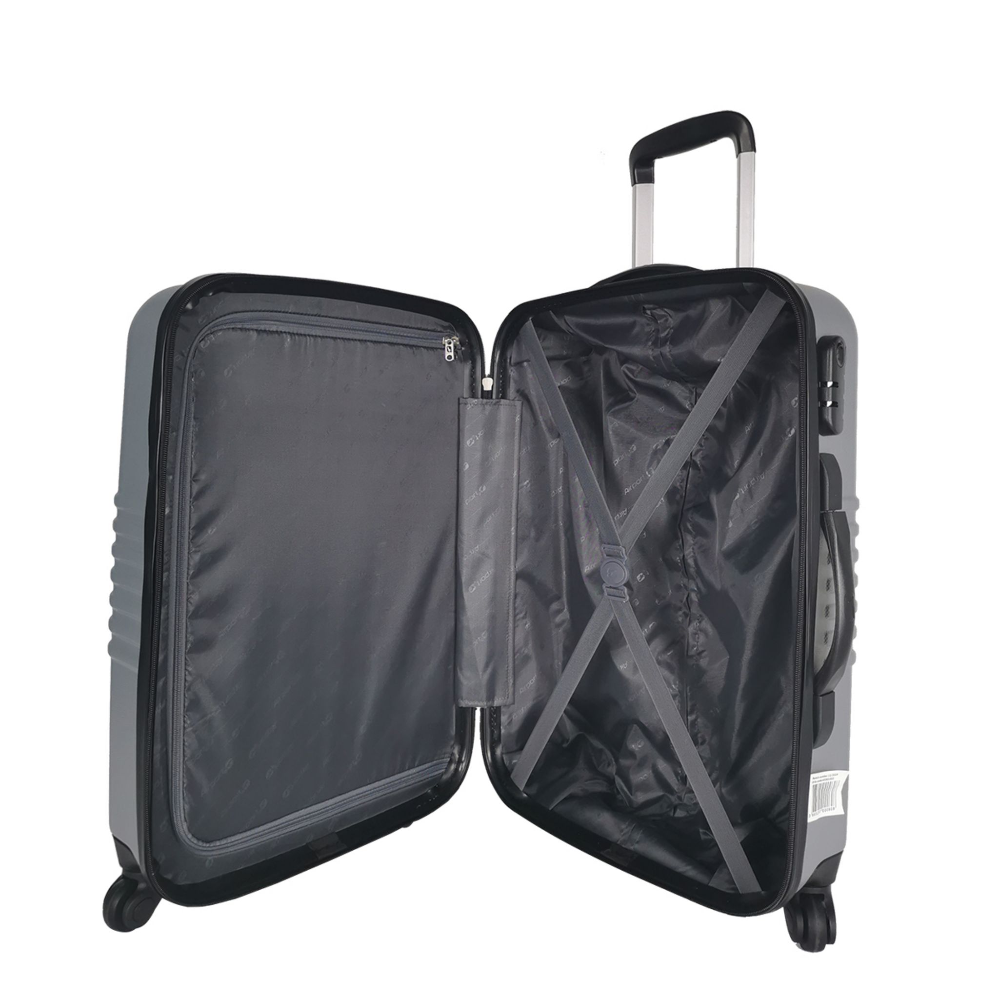 Voir la diapositive 5 : AIRPORT Valise rigide grise Sismik 61x41x25cm