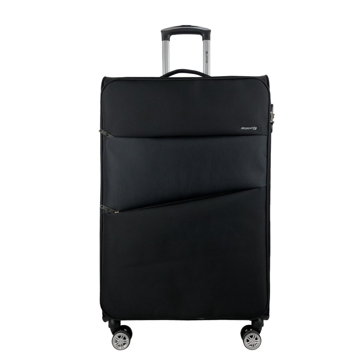 AIRPORT Grande Valise souple noire Perfeckto 75x46x27cm