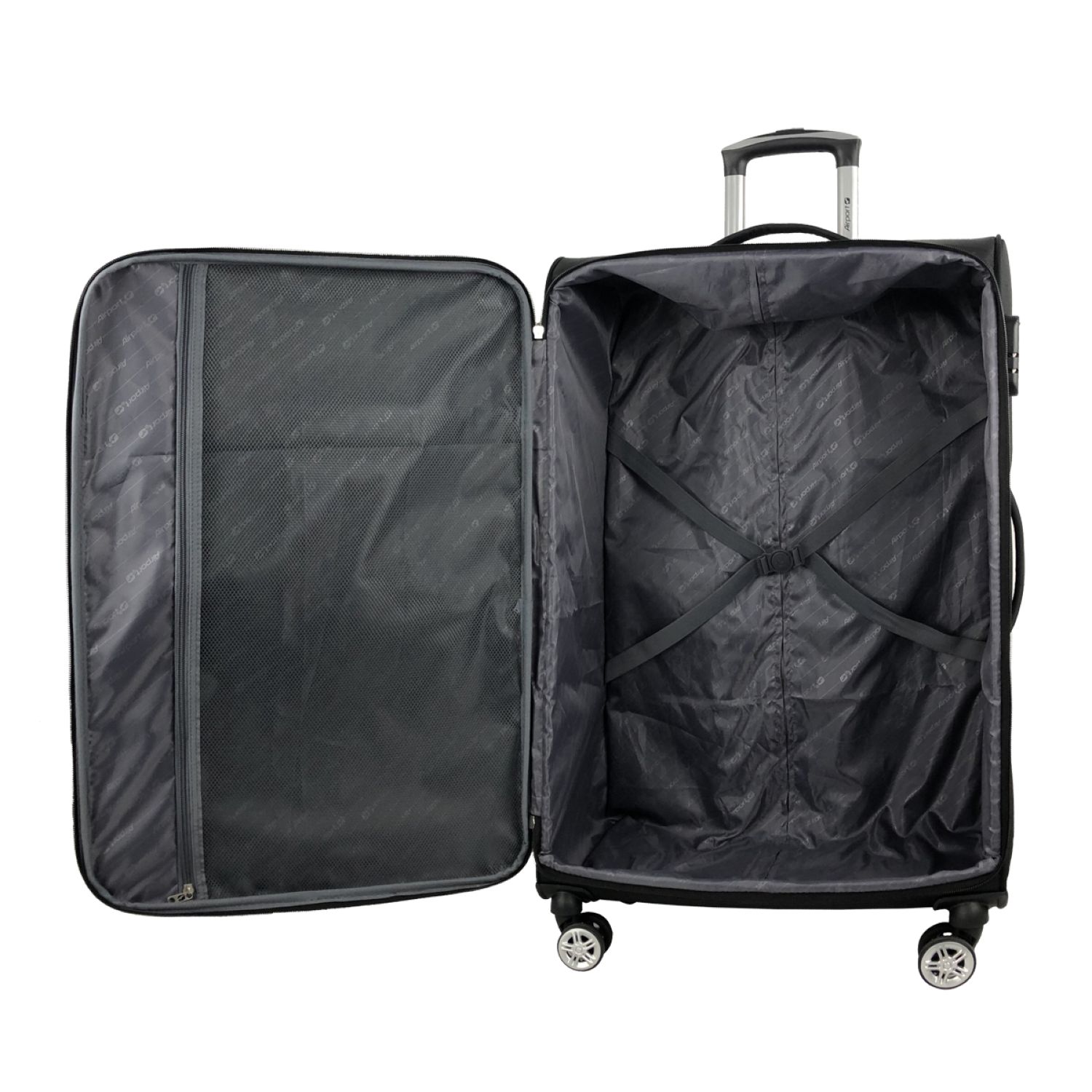 Voir la diapositive 8 : AIRPORT Grande Valise souple noire Perfeckto 75x46x27cm