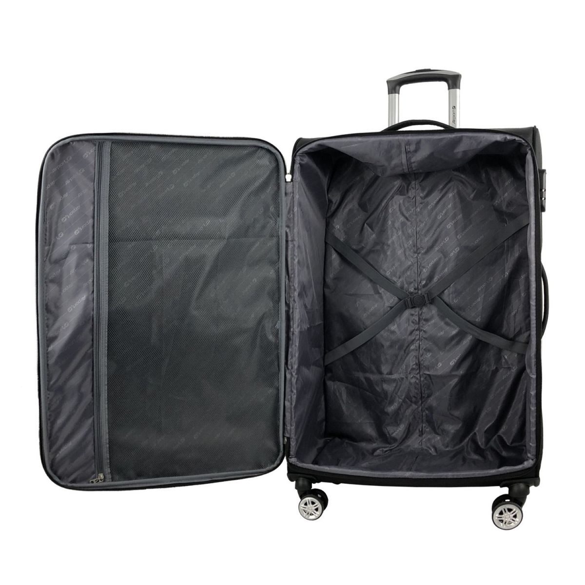 AIRPORT Grande Valise souple noire Perfeckto 75x46x27cm