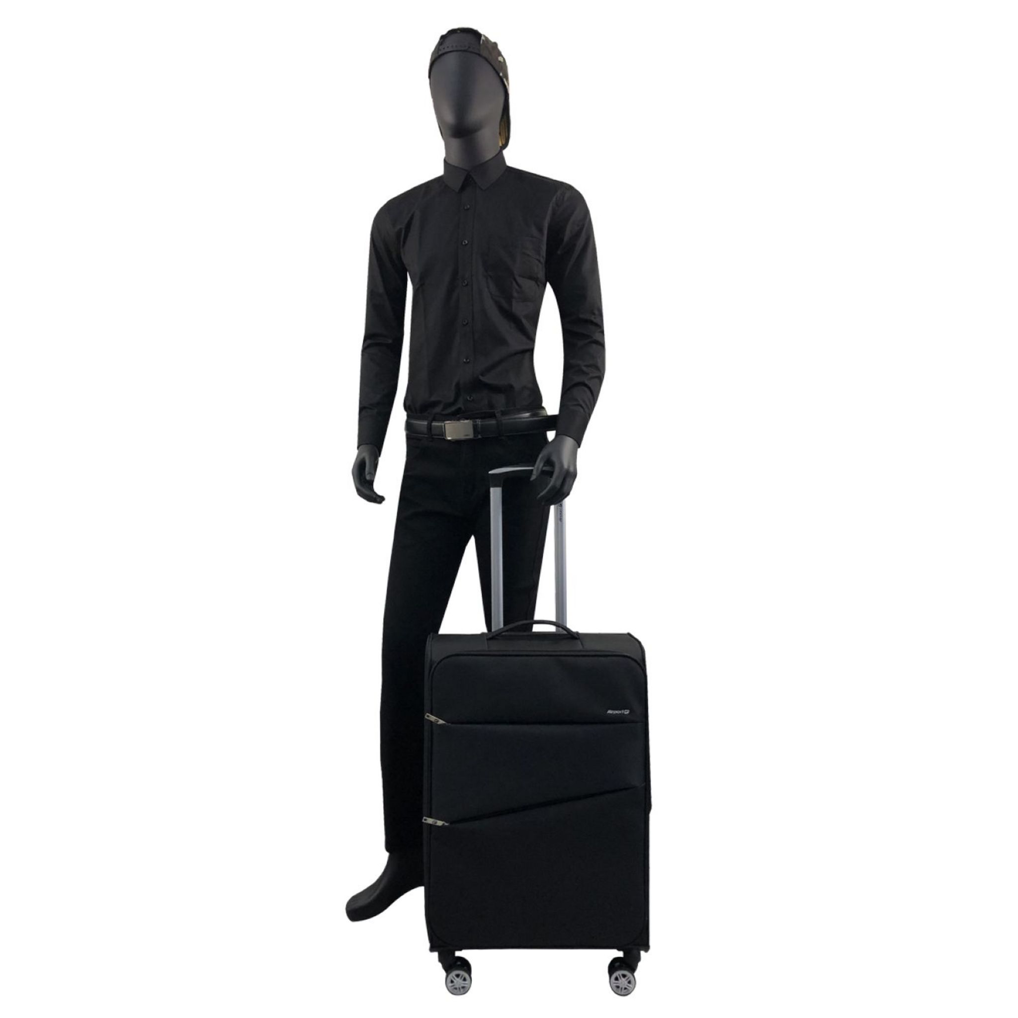 Voir la diapositive 9 : AIRPORT Valise souple noire Perfeckto 66x42x22cm
