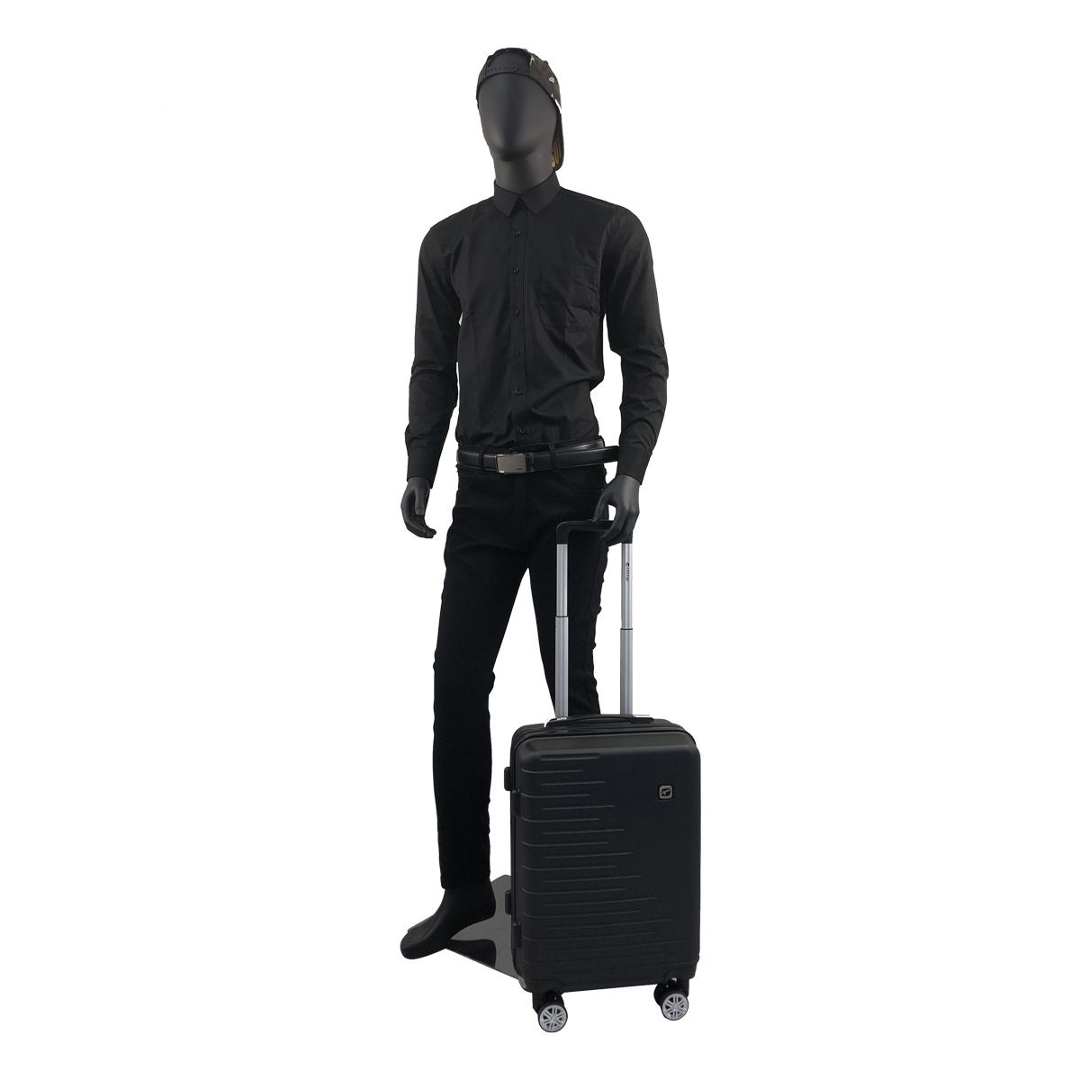 AIRPORT Valise cabine rigide noire Equalizer 55x36x21cm