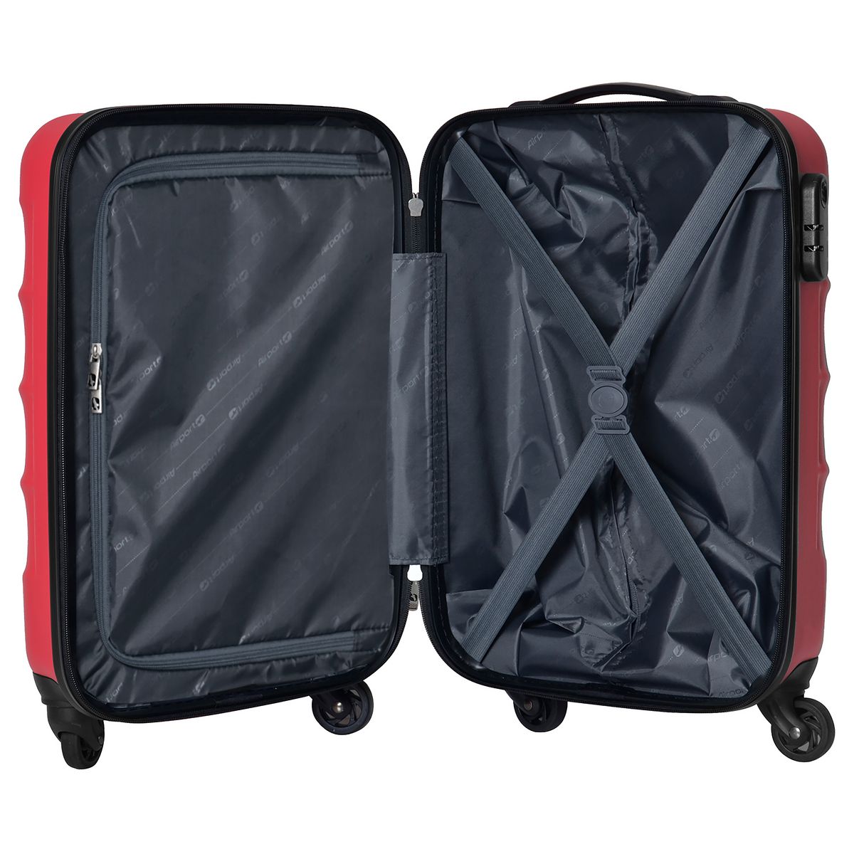 AIRPORT Valise cabine rigide rouge Originair 55x34x21cm