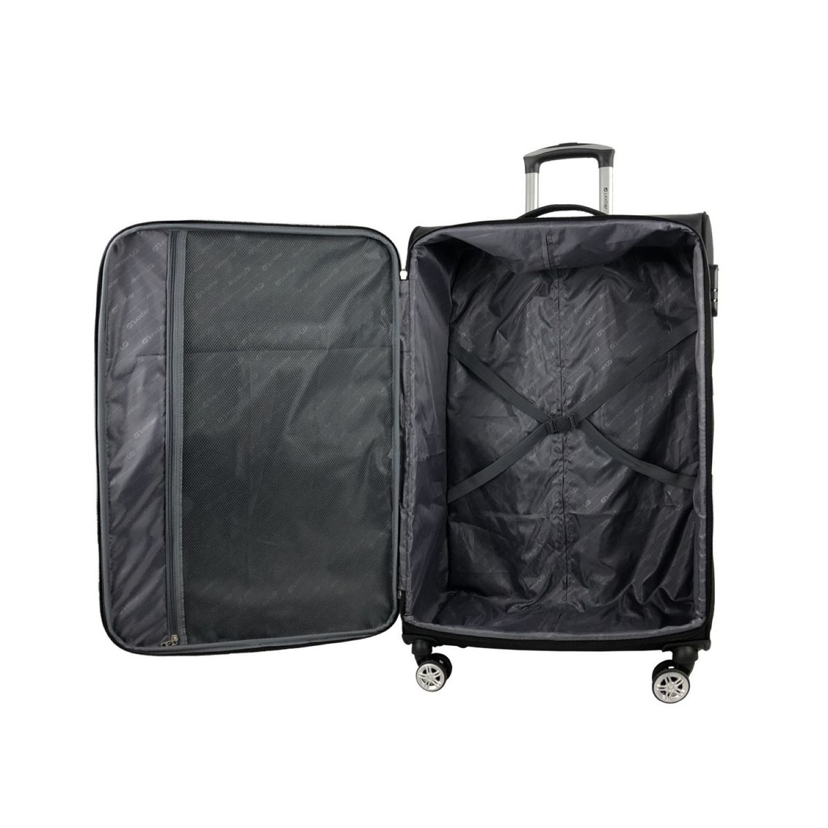 AIRPORT Valise cabine souple noire Perfeckto 55x35x20cm