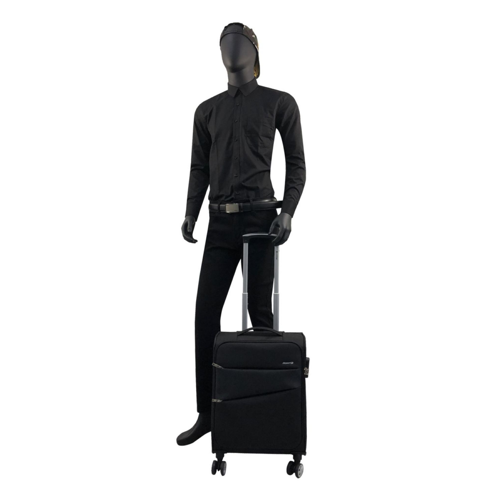 Voir la diapositive 10 : AIRPORT Valise cabine souple noire Perfeckto 55x35x20cm