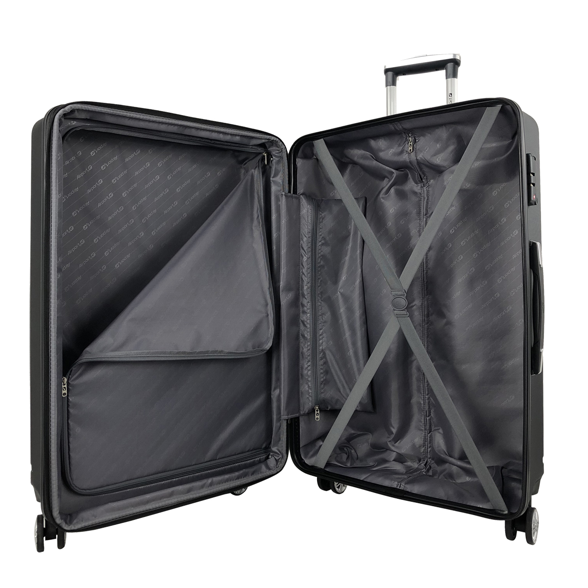 Voir la diapositive 6 : AIRPORT Valise ABS Equalizer 76cm 8 roues Extensible L - Noir