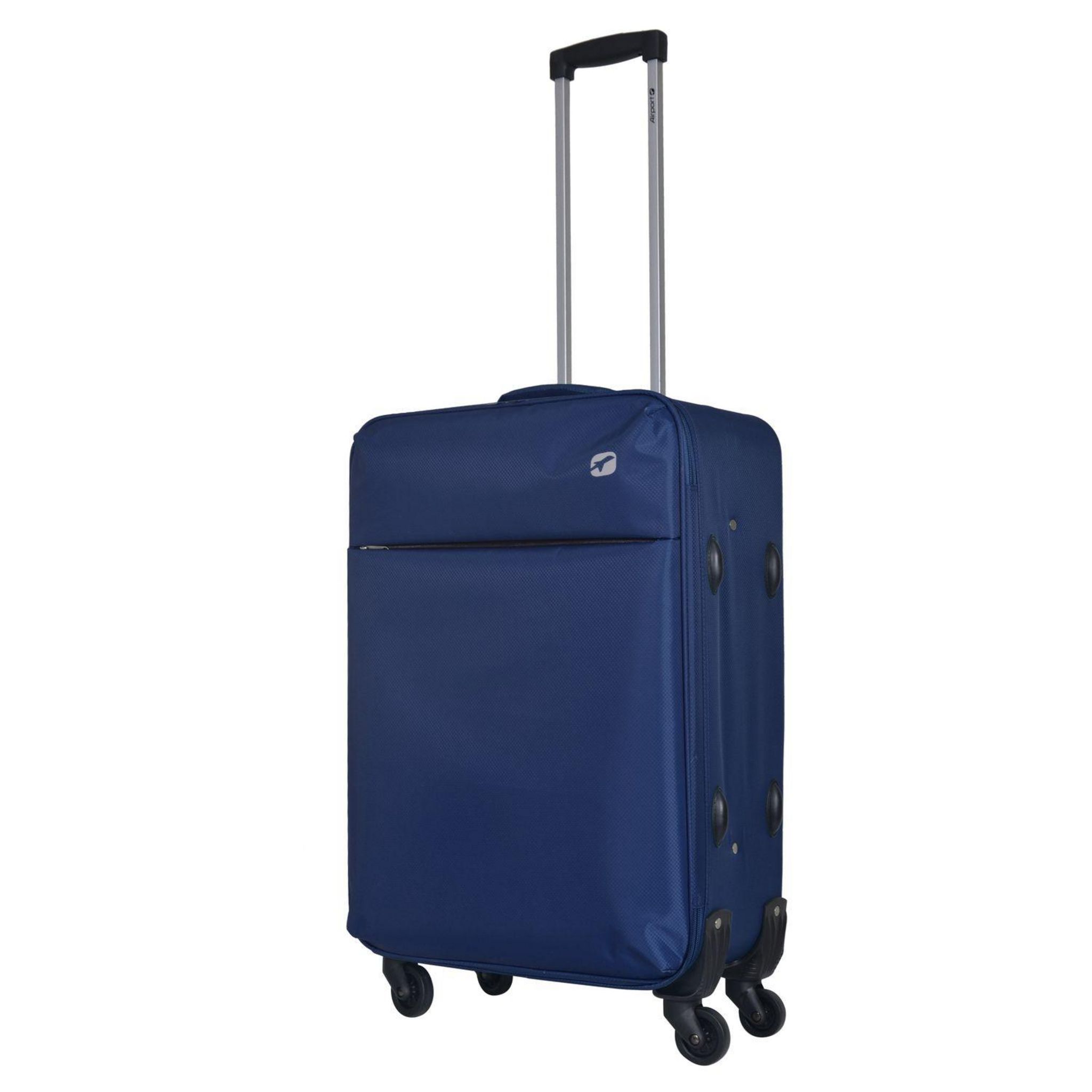Voir la diapositive 3 : AIRPORT Valise souple 65cm 4 roues FLYLINE - bleu foncé