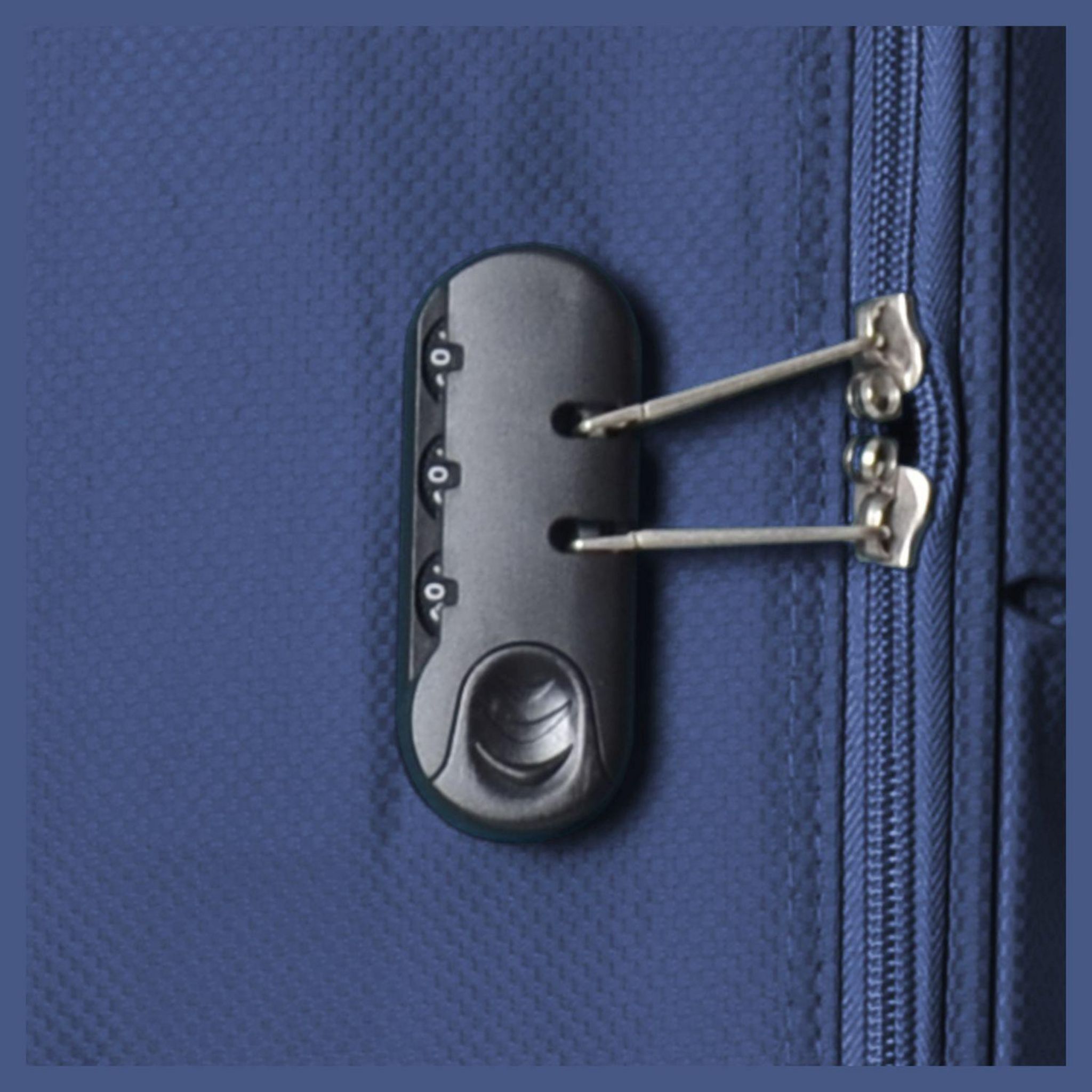 Voir la diapositive 6 : AIRPORT Valise souple 65cm 4 roues FLYLINE - bleu foncé