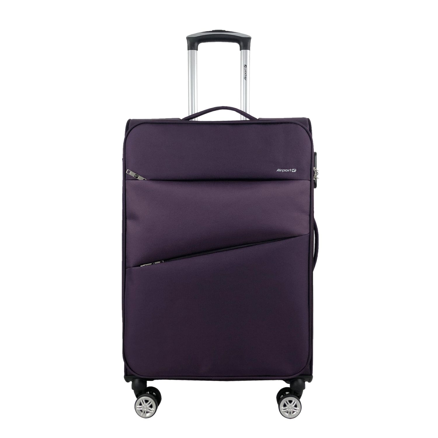 Voir la diapositive 2 : AIRPORT Valise souple violette Perfeckto 66x42x22cm