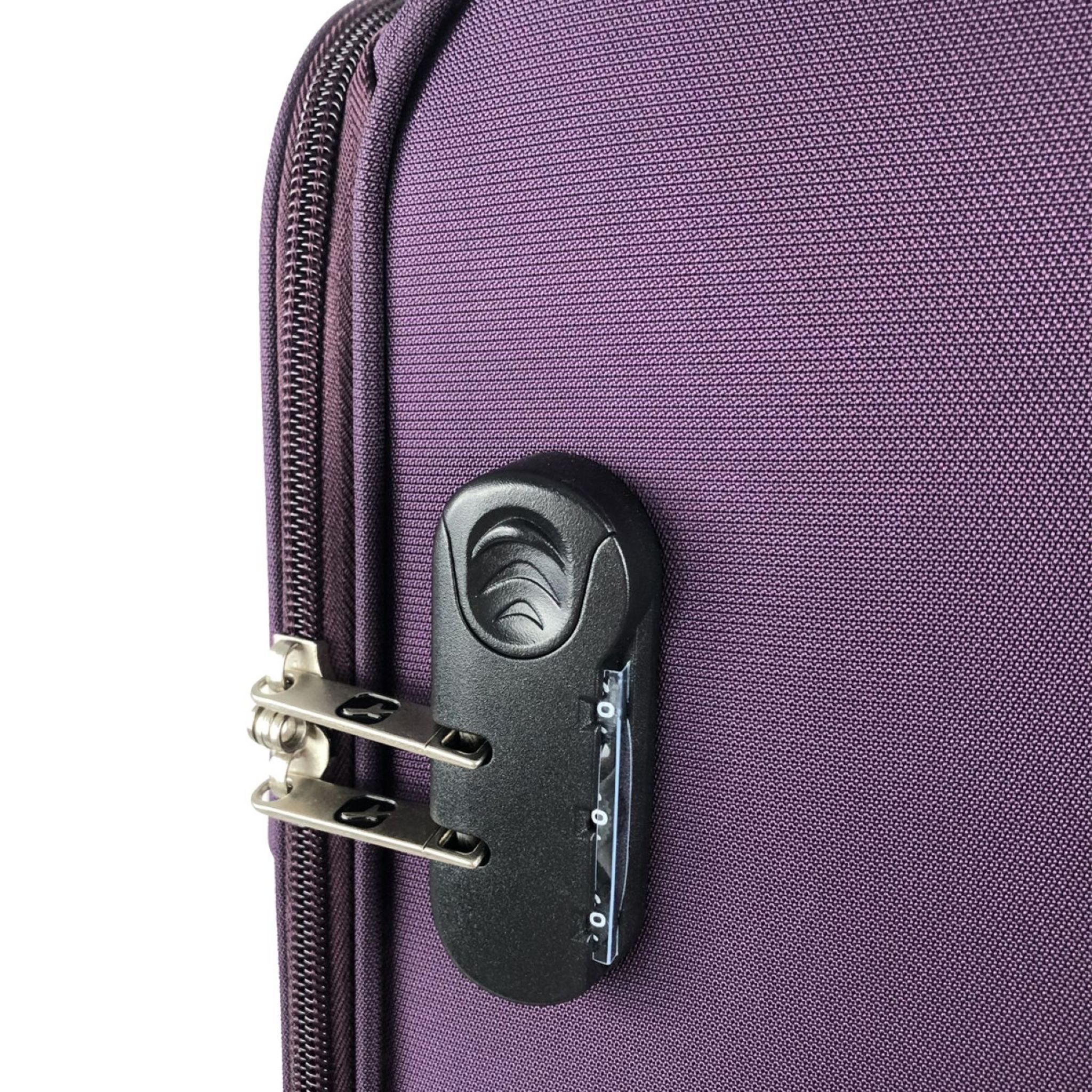 Voir la diapositive 5 : AIRPORT Valise souple violette Perfeckto 66x42x22cm