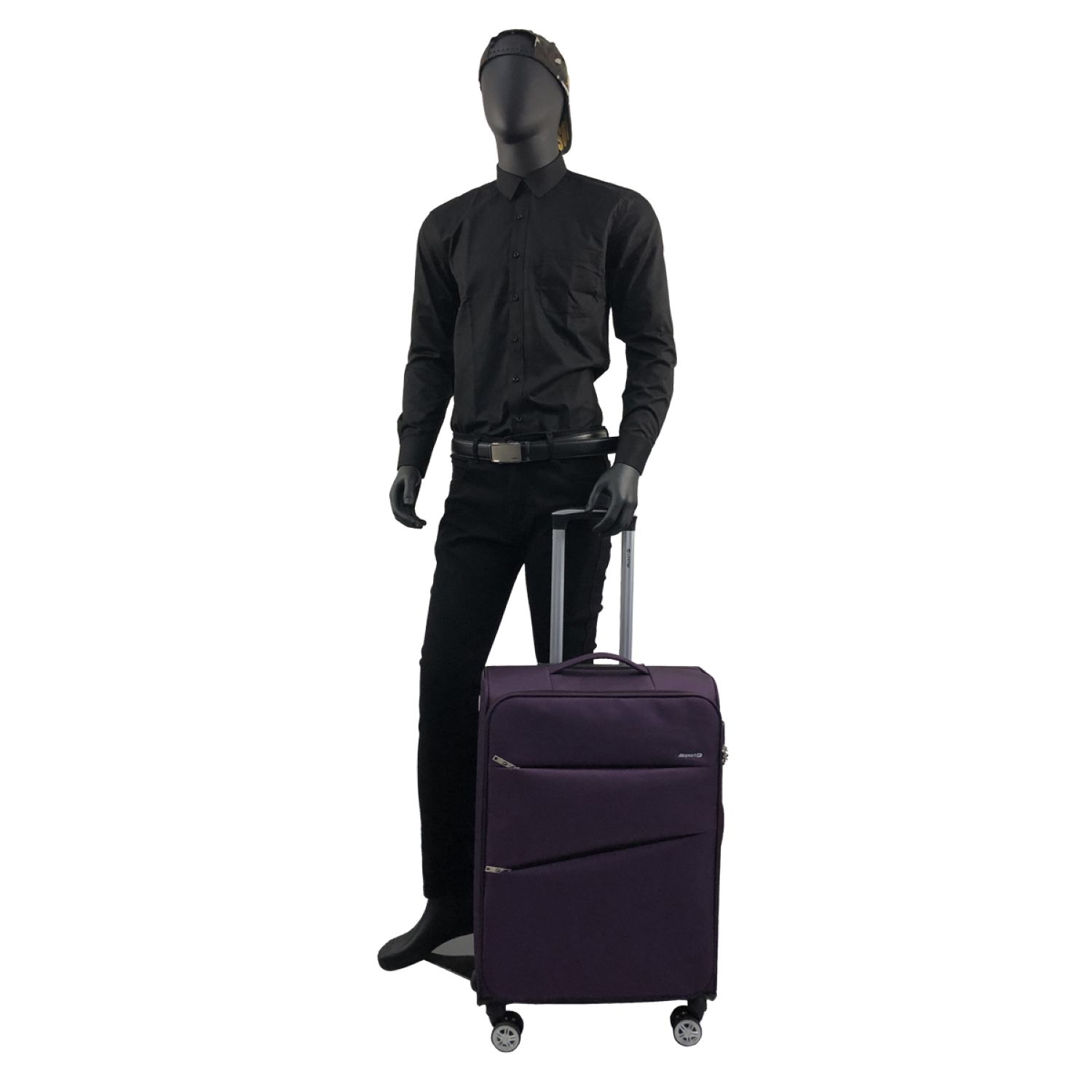 Voir la diapositive 9 : AIRPORT Valise souple violette Perfeckto 66x42x22cm
