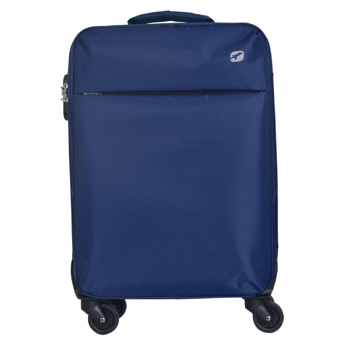 AIRPORT Valise cabine souple 55cm 4 roues FLYLINE - bleu foncé