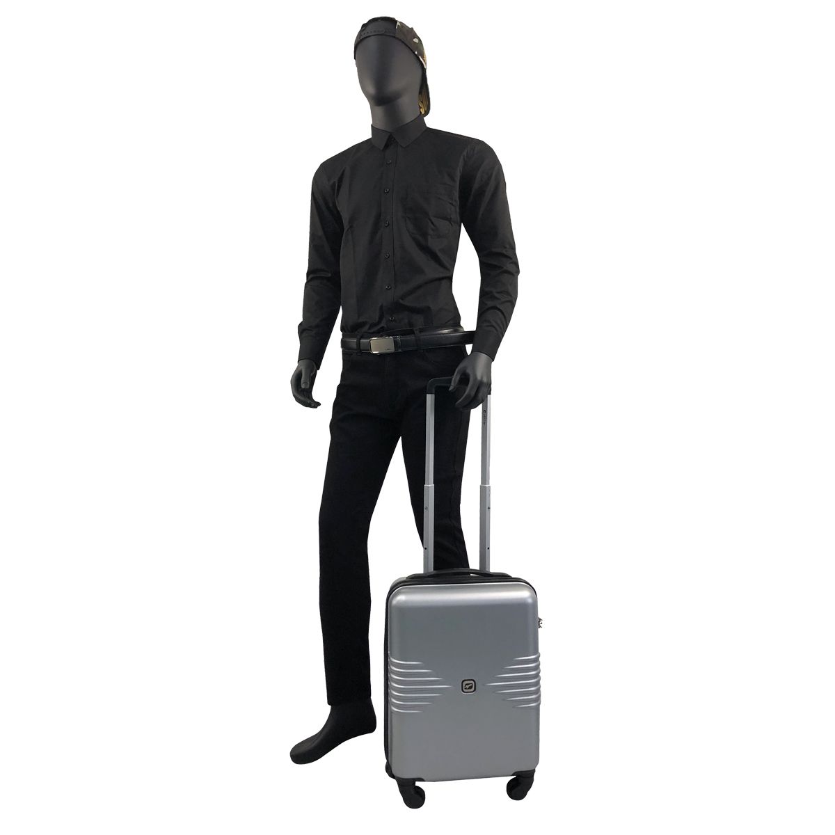 AIRPORT Valise rigide grise Sismik 50x34x20cm