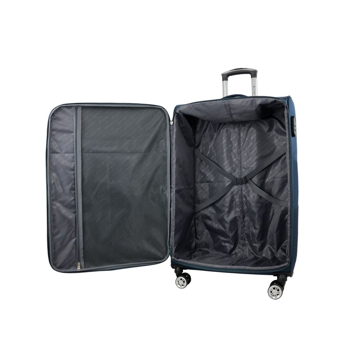 AIRPORT Valise cabine souple bleue foncé Perfeckto 55x35x20cm