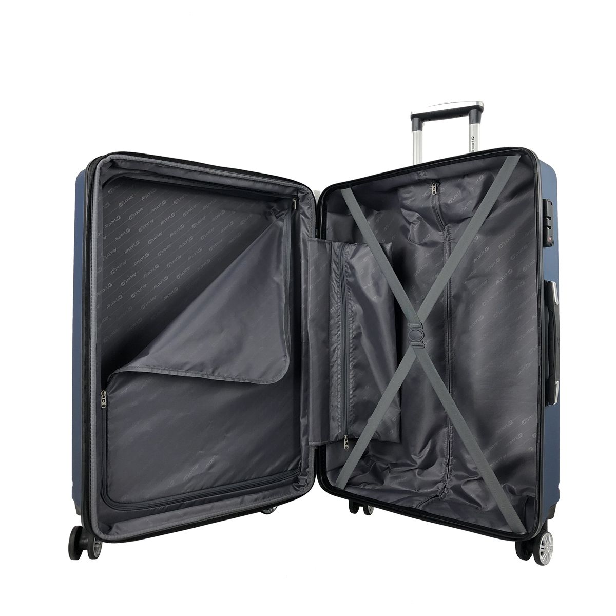 AIRPORT Valise cabine rigide bleue Equalizer 55x36x21cm