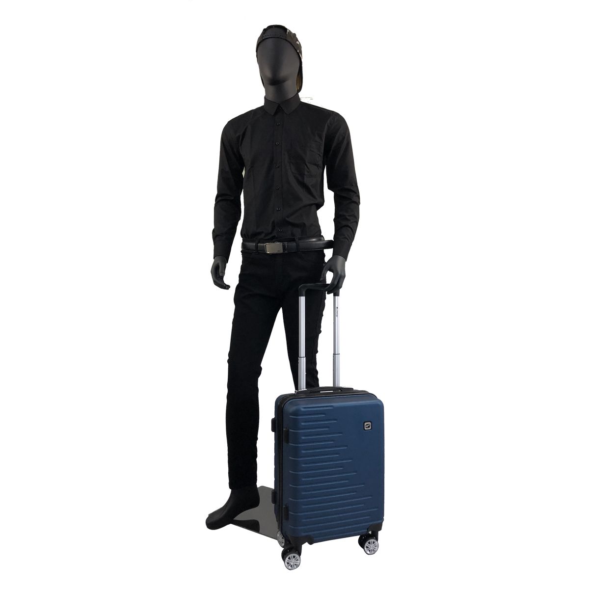 AIRPORT Valise cabine rigide bleue Equalizer 55x36x21cm