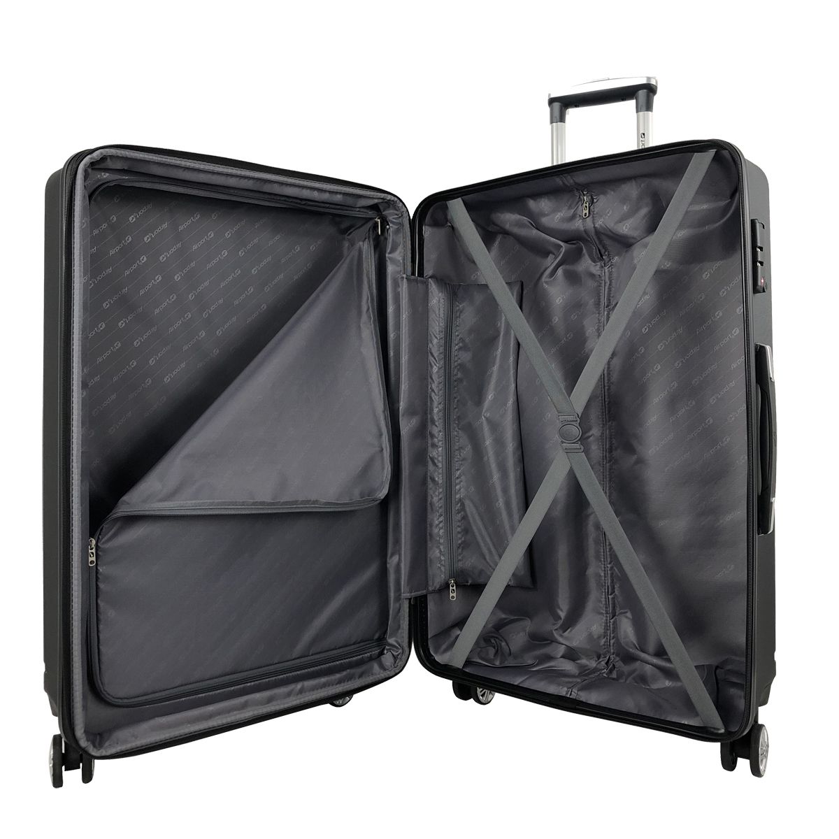 AIRPORT Valise rigide noire Equalizer 66x44x25cm
