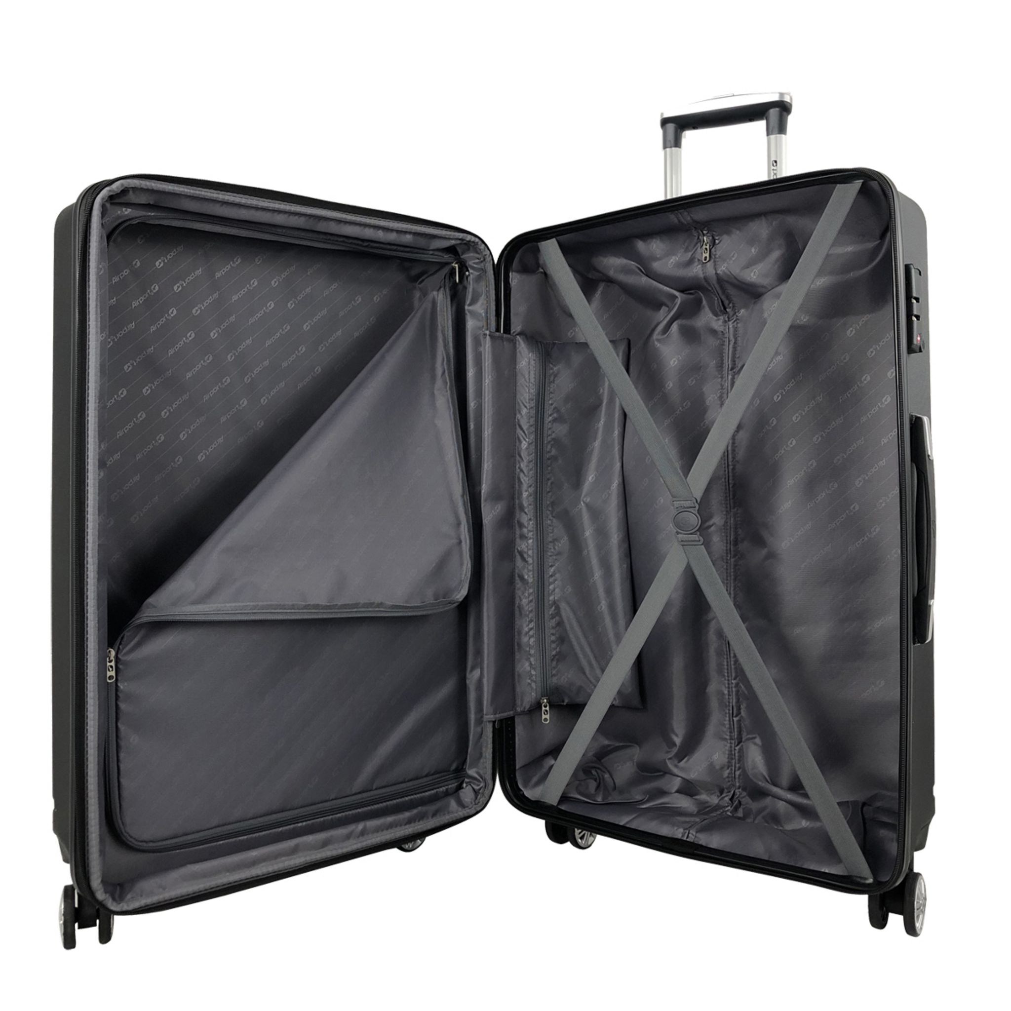 Voir la diapositive 5 : AIRPORT Valise ABS Equalizer 66cm 8 roues Extensible M - Noir