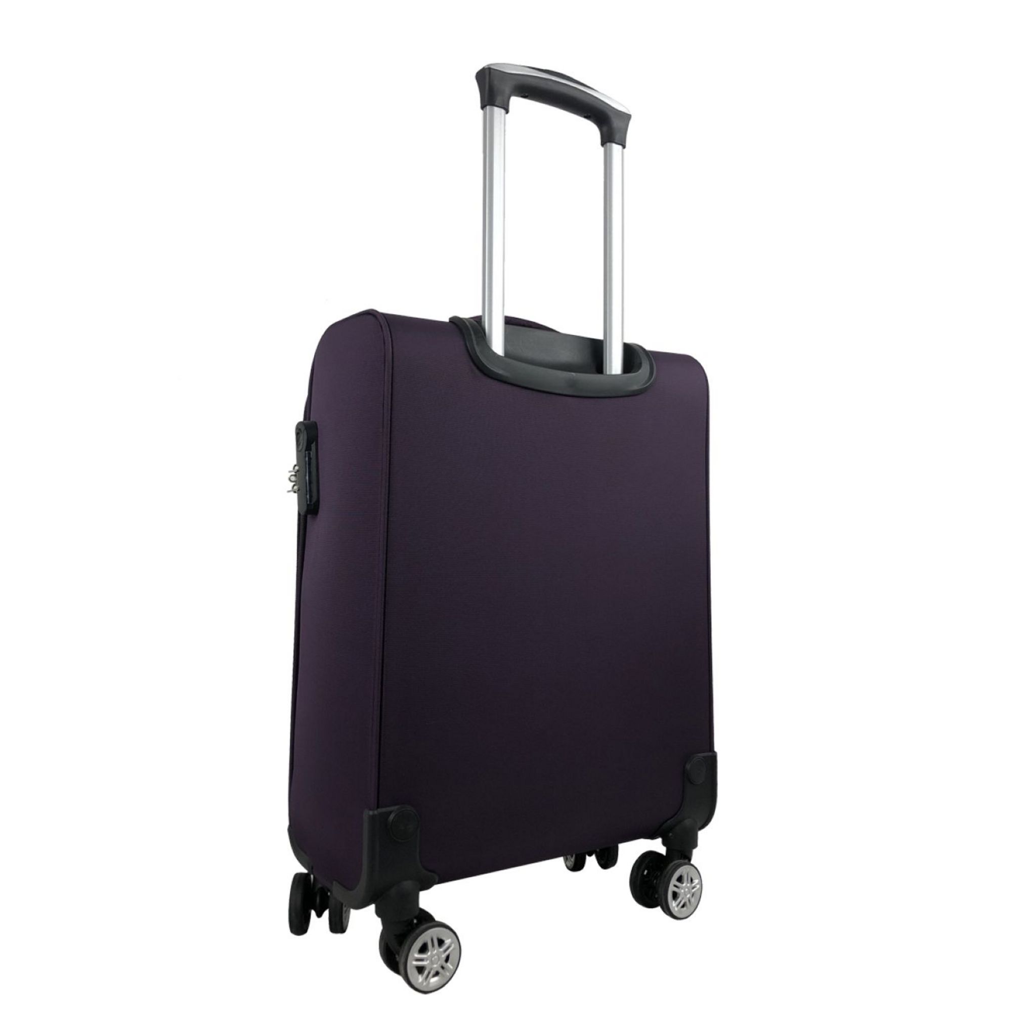 Voir la diapositive 4 : AIRPORT Valise cabine souple violette Perfeckto 55x35x20cm