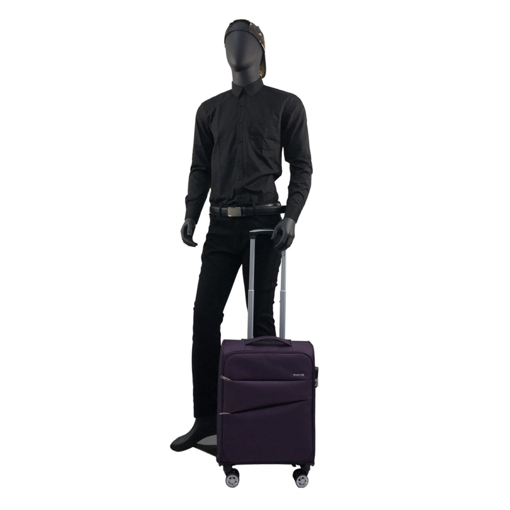 Voir la diapositive 10 : AIRPORT Valise cabine souple violette Perfeckto 55x35x20cm