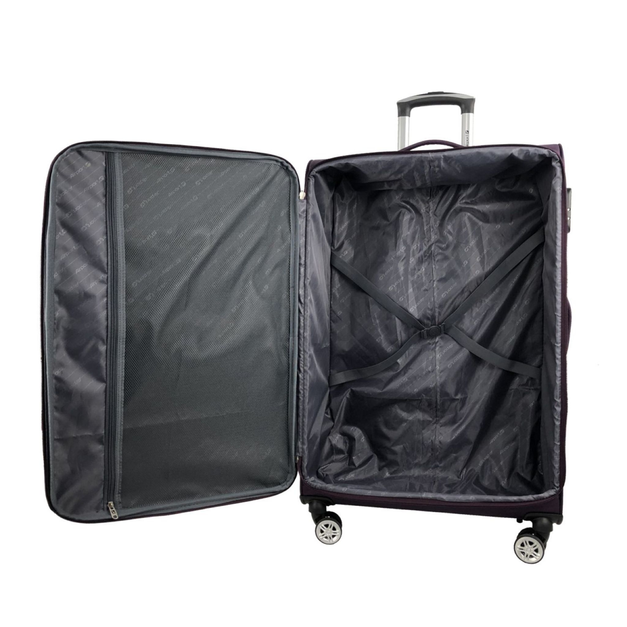 Voir la diapositive 8 : AIRPORT Grande Valise souple violette Perfeckto 76x46x27cm