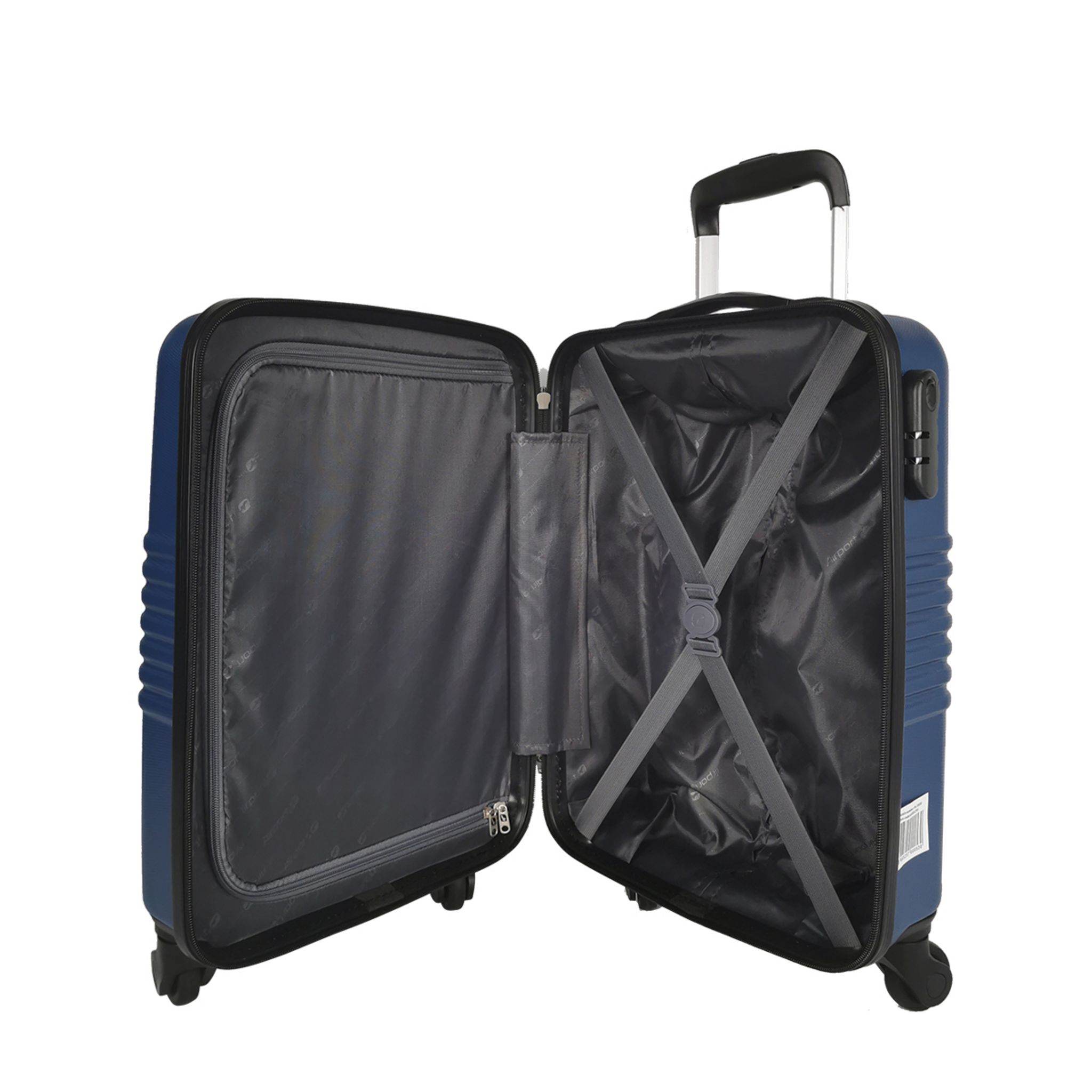 Voir la diapositive 5 : AIRPORT Grande Valise rigide bleue Sismik 70x46x28cm