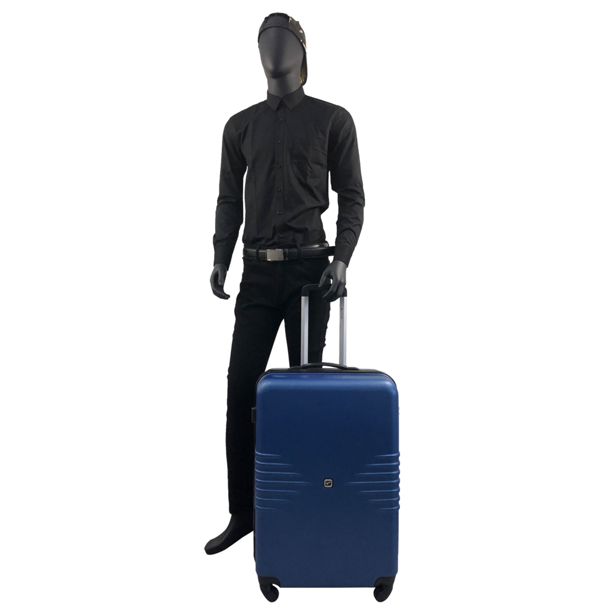 Voir la diapositive 9 : AIRPORT Grande Valise rigide bleue Sismik 70x46x28cm