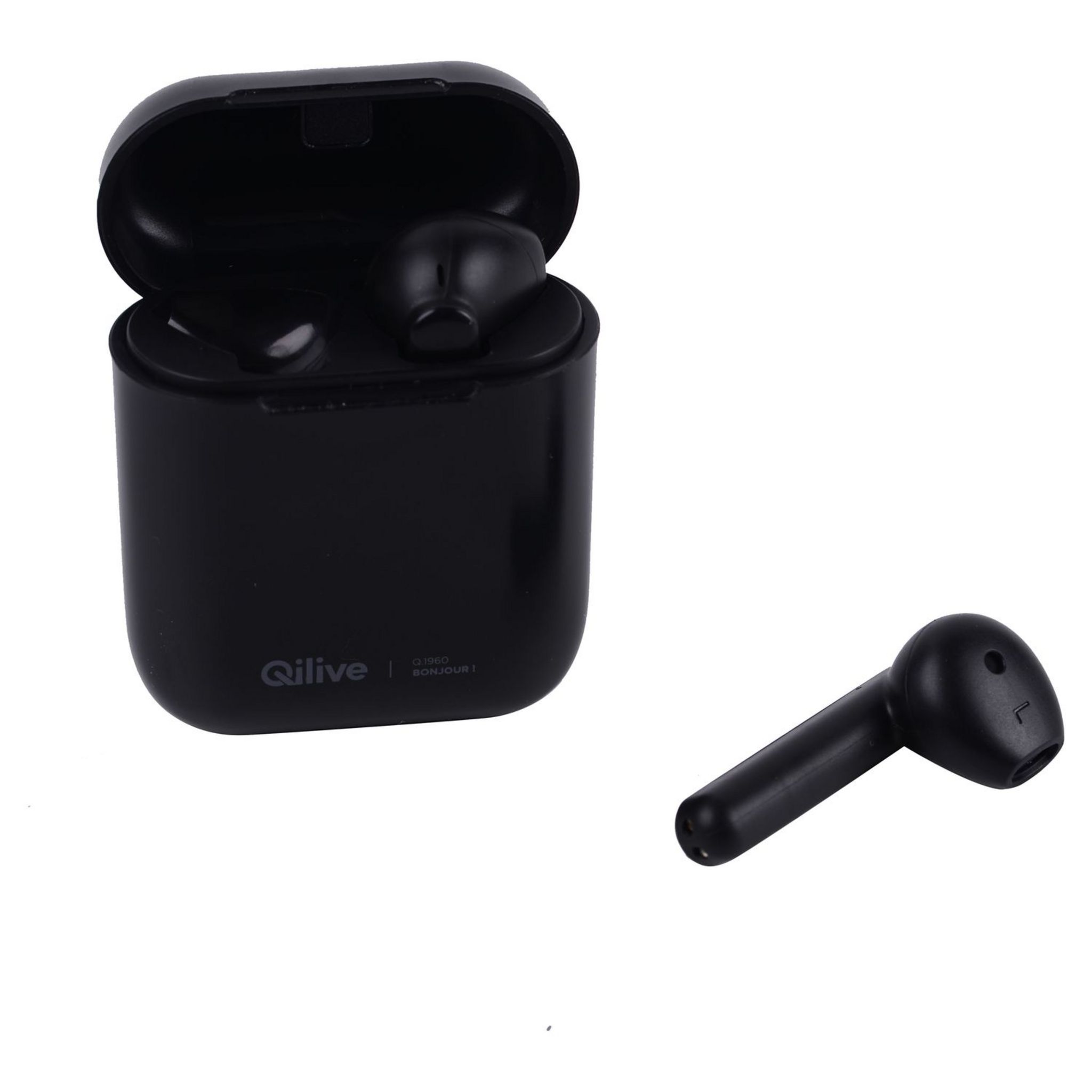 Voir la diapositive 6 : QILIVE Écouteurs sans fil Bluetooth avec étui de recharge - Noir - Q1960