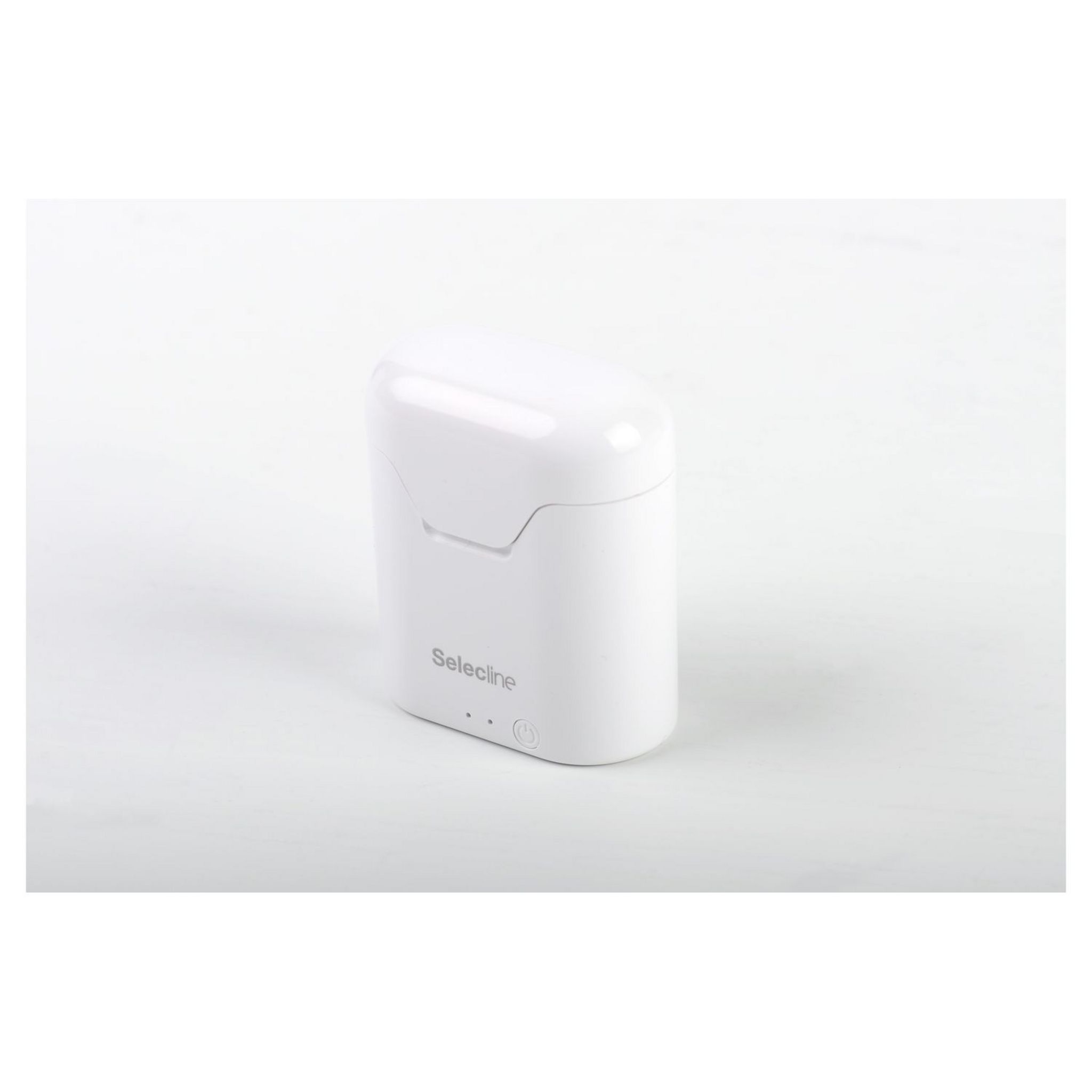 Voir la diapositive 3 : SELECLINE Écouteurs Bluetooth avec étui de recharge - Blanc - 150093