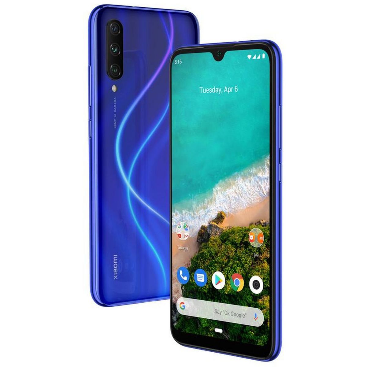 XIAOMI Smartphone Mi A3 64 Go 6.088 pouces Bleu 4G Double NanoSIM