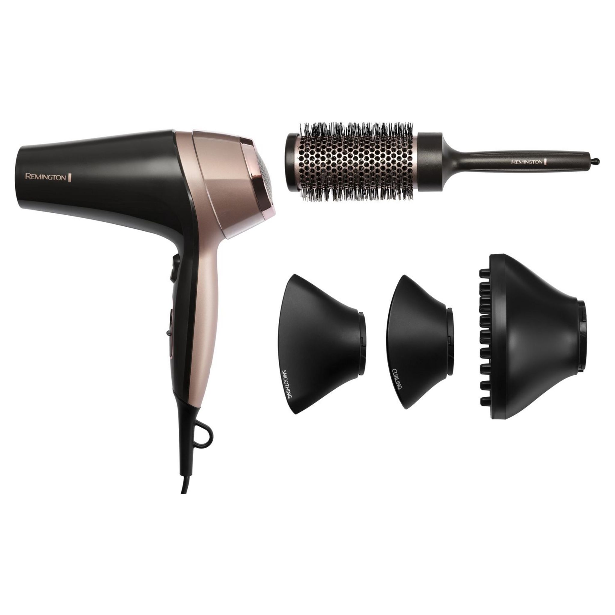 Voir la diapositive 2 : REMINGTON Sèche cheveux avec diffuseur fonction ionique D5706 - Noir