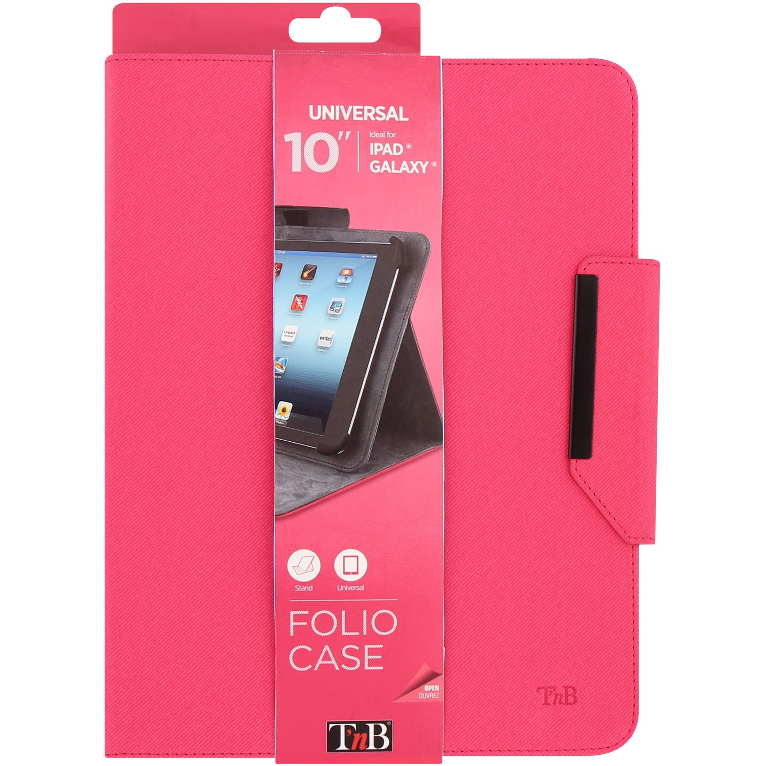 Voir la diapositive 3 : TNB Protection pour tablette Reg-Folio universelle 10 pouces Rose