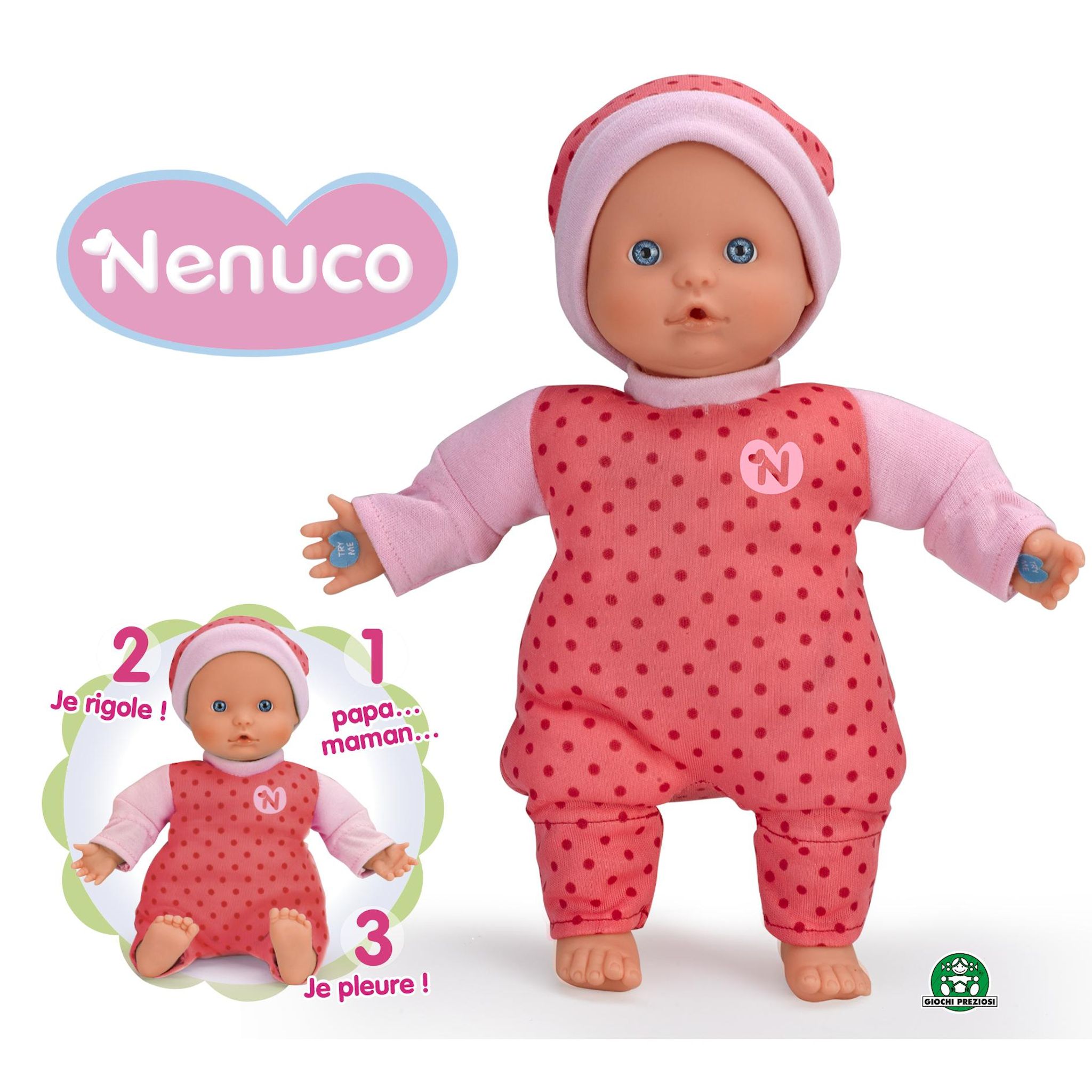 GP TOYS Poupée Nenuco Soft 3 fonctions - Rose